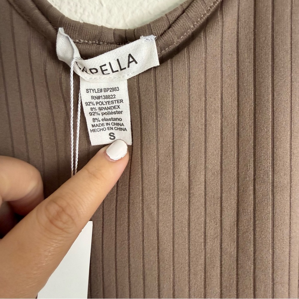 NWT Taupe Bodycon Jumpsuit (Box F) - Picture 5 of 7